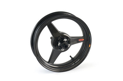 BST Diamond TEK 3 Spoke Carbon Fiber Front Wheel for the Kawasaki Z125 Pro - 2.75 x 12
