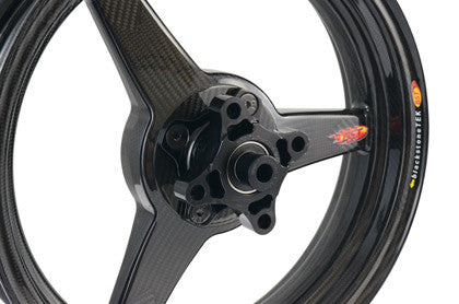 BST Diamond TEK 3 Spoke Carbon Fiber Front Wheel for the Kawasaki Z125 Pro - 2.75 x 12