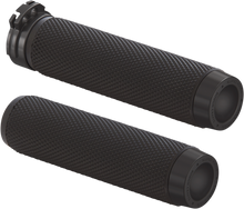 ROUGH CRAFTS Grips - Knurled - Cable - Black RC-500-000