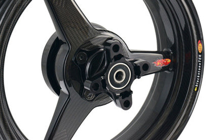 BST Diamond TEK 3 Spoke Carbon Fiber Rear Wheel for the Kawasaki Z125 Pro - 4.0 x 12