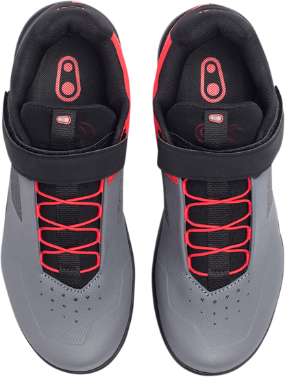 CRANKBROTHERS Stamp Speed Lace Flat Shoes - Gray/Red - US 12.5 STS07030A-12.5