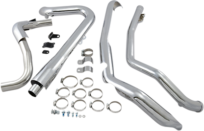COBRA True Dual Headpipes - Chrome - Dresser 6257