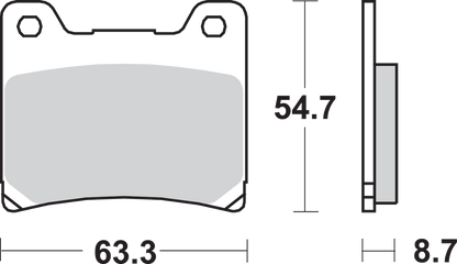 SBS HS Brake Pads - XV 750 Virago - 555HS 555HS