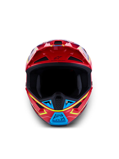 S M7 Cast Helmet Ece06/Dot Red/Yllw Fluo/Blue Glossy 2x