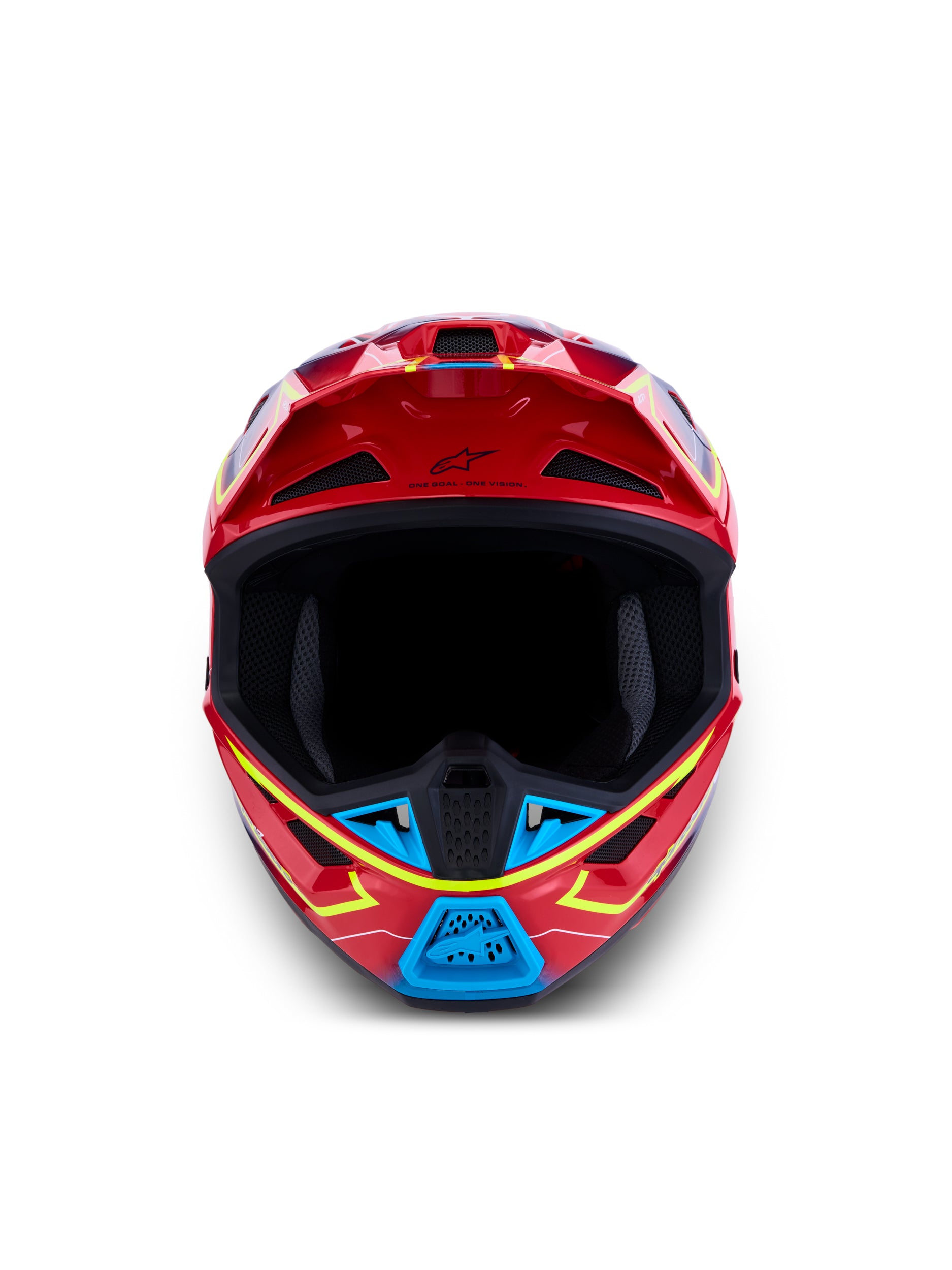 S M7 Cast Helmet Ece06/Dot Red/Yllw Fluo/Blue Glossy Md