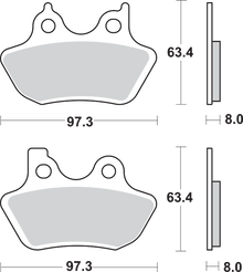 SBS Sintered Brake Pads - Harley-Davidson 826H.HS