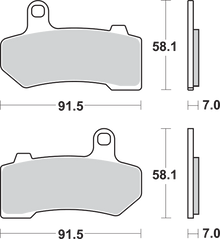 SBS Sintered Brake Pads - Harley-Davidson 830H.HS