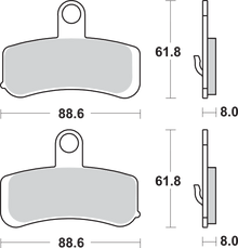 SBS Sintered Brake Pads - Harley-Davidson 853H.HS