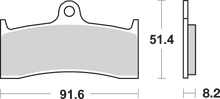 SBS Carbon Tech Brake Pads - Buell 676H.CT