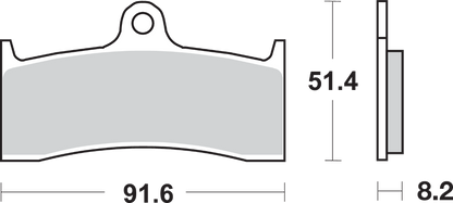 SBS Carbon Tech Brake Pads - Buell 676H.CT
