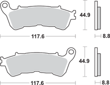 SBS HS Brake Pads - Honda - 828HS 828HS