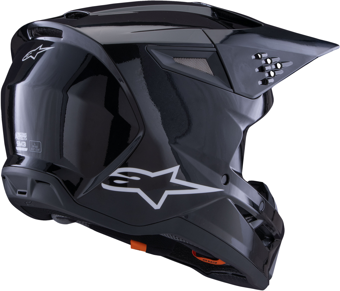 Sm3 Solid Helmet Black Glossy 2x
