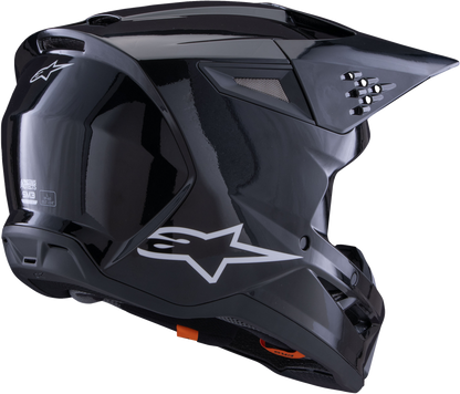 Sm3 Solid Helmet Black Glossy Md
