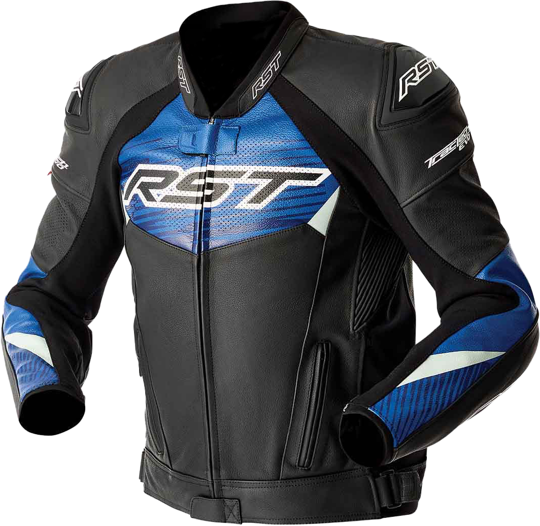 Tractech Evo D3o Jacket Blk/Blue Leather 3x