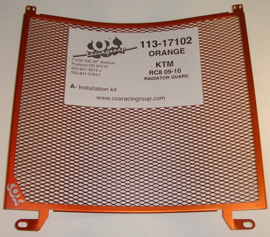 Cox Racing Radiator Guards for the KTM  RC8 Superbike (09-13)