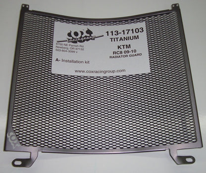 Cox Racing Radiator Guards for the KTM  RC8 Superbike (09-13)
