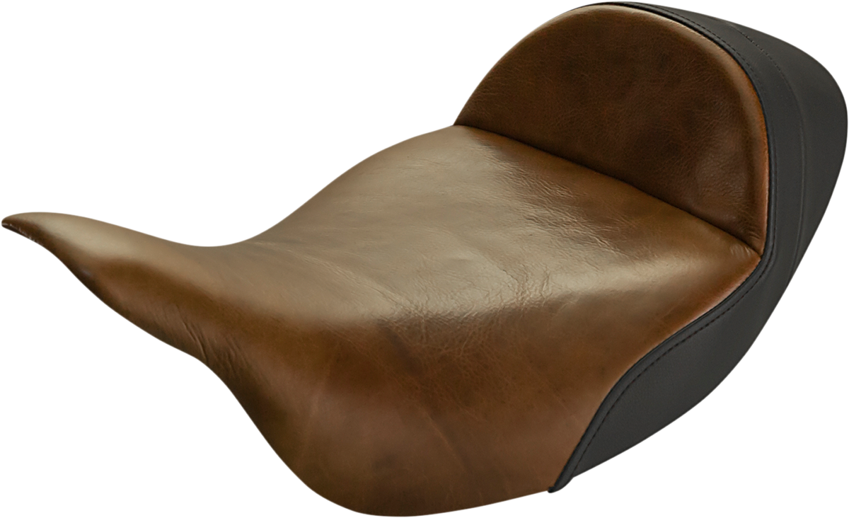 SADDLEMEN Lariat Solo Seat - Extended Reach - Distressed Brown - FL '08-'24 808-07B-0041EXT