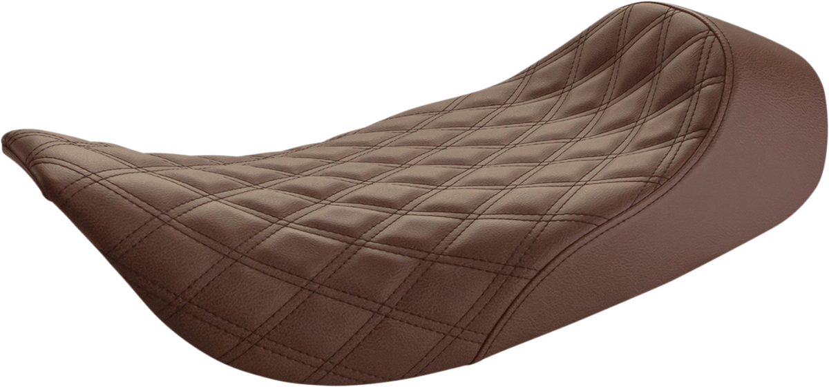 SADDLEMEN Renegade Solo Seat - Lattice Stitched - Brown - FLH '97-'07 897-06-002BLS