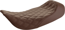 SADDLEMEN Renegade Solo Seat - Lattice Stitched - Brown - FLH '97-'07 897-06-002BLS