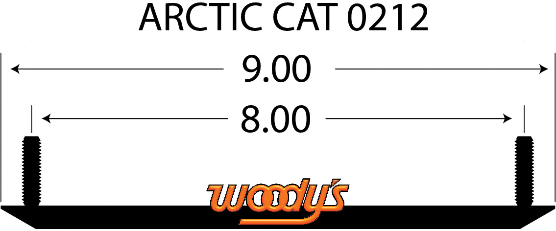 WOODY'S Mini Sled Runner - Standard - Arctic Cat RUA-0212
