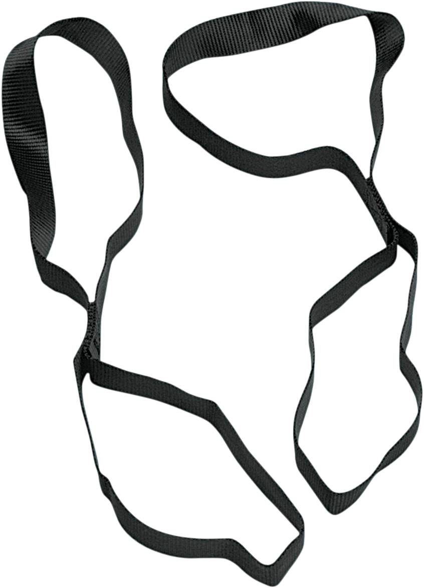 PARTS UNLIMITED Tie-Down Extensions - 1" x 1.5' - Black 13-0002