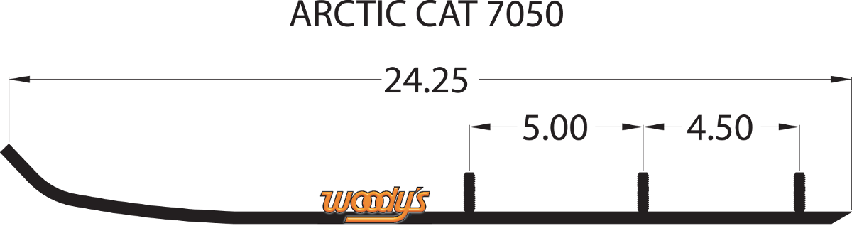 WOODY'S Extender Trail III™ Flat-Top® Runner - Arctic Cat EAT3-7050