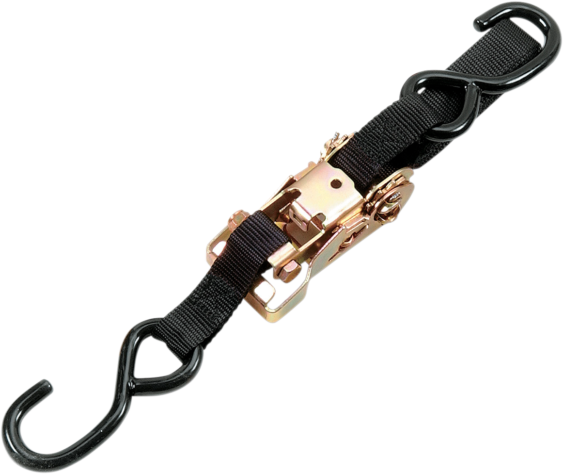 PARTS UNLIMITED Heavy-Duty Ratchet Tie-Down - 1" x 6' - Black 131022