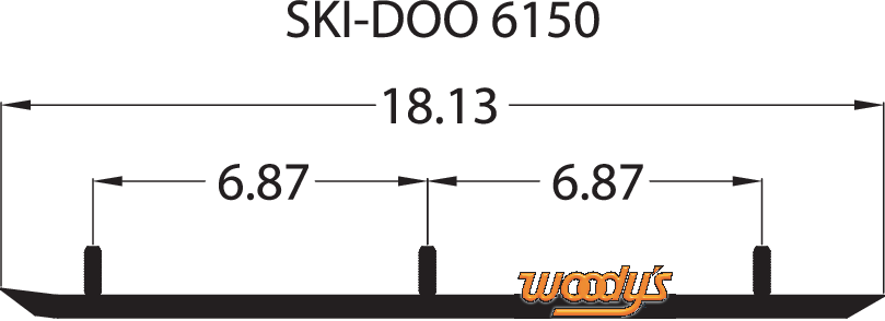 WOODY'S Extender Trail III™ Flat-Top® Runner - Ski-Doo ESD3-6150