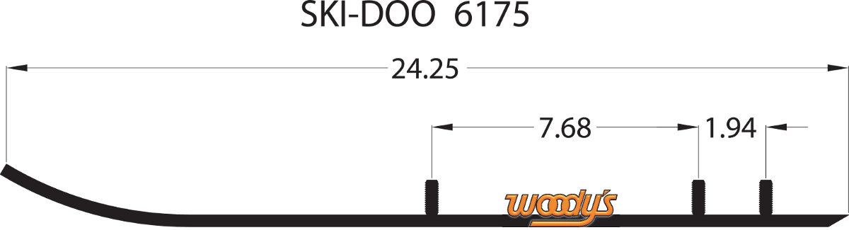 WOODY'S Extender Trail III™ Flat-Top® Runner - Ski-Doo ESD3-6175