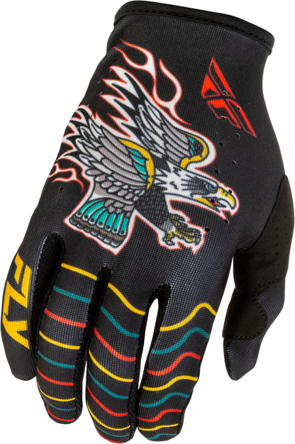 Youth Lite Americana Gloves Black/Red/Gold Yl