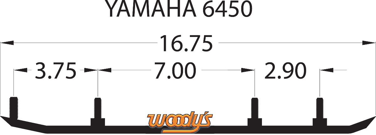 WOODY'S Extender Trail III™ Flat-Top® Runner - Yamaha EYV3-6450