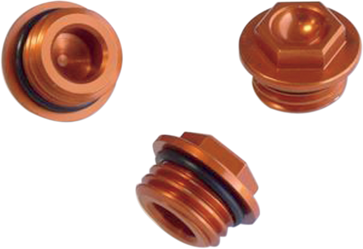 WORKS CONNECTION Aluminum Oil Filler Plug - Orange - Gas Gas/Husqvarna/KTM 24-020