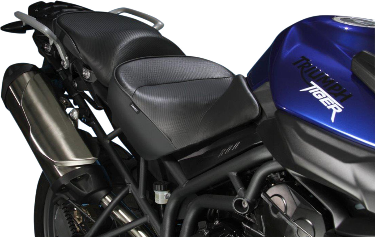 SARGENT World Sport™ Performance Seat - Black - Carbon FX - Regular - Tiger 800 '11-'18 WS-617-19