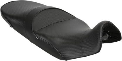 SARGENT World Sport™ Performance Seat - Black - Carbon FX - Regular - V-Strom 650 '12-'16 WS-631-19