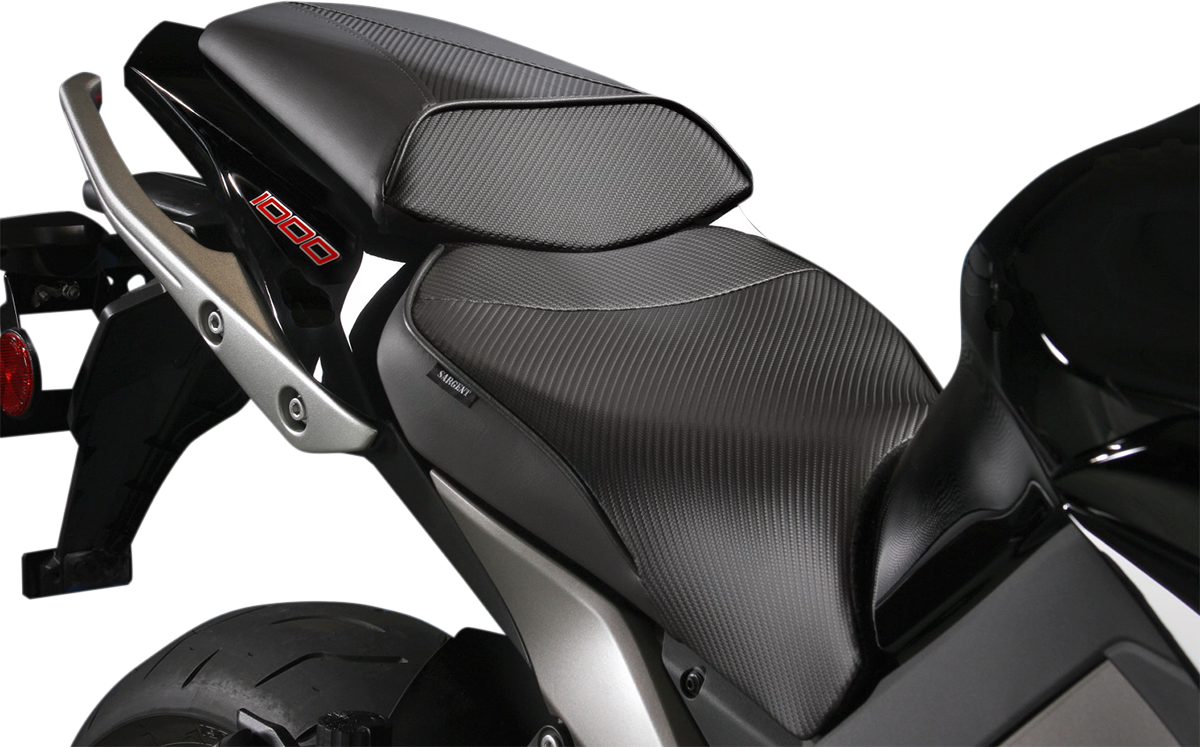 SARGENT World Sport™ Performance Seat - Black - Carbon FX - with Rear Seat Cover - Kawasaki '11-'16 WSP-615N-19