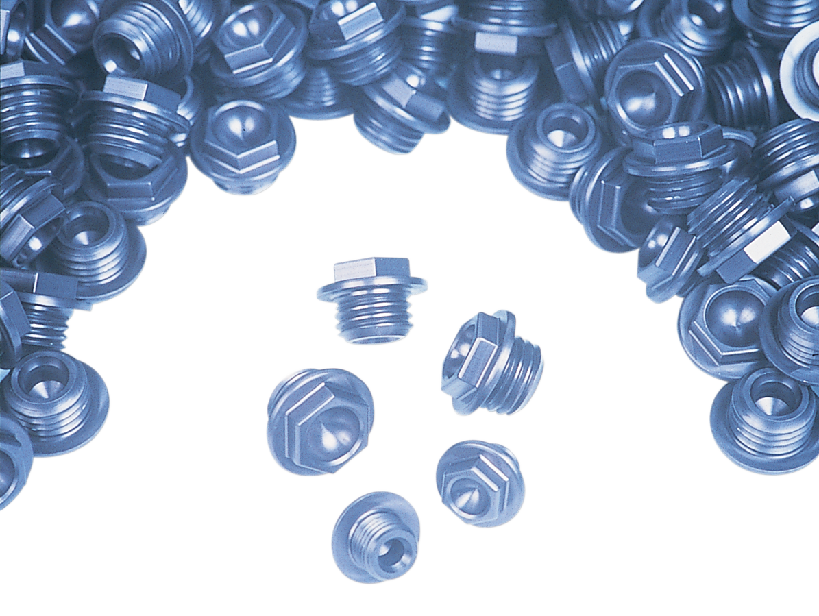 WORKS CONNECTION Oil Plug - Blue - Kawasaki/Suzuki/Yamaha/Honda 24-002