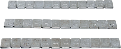 K&L SUPPLY Wheel Weights - Rectangle - Adhesive Stick-On - Chrome - 36 Pack 32-2434
