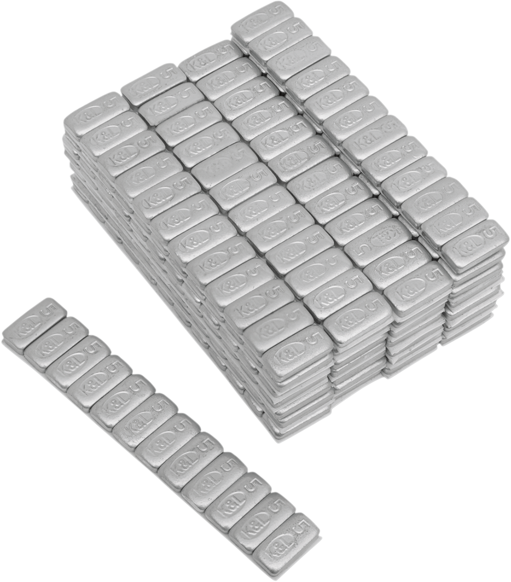 K&L SUPPLY Wheel Weights - Rectangle - Adhesive Stick-On - Silver - 360 Pack 32-8091