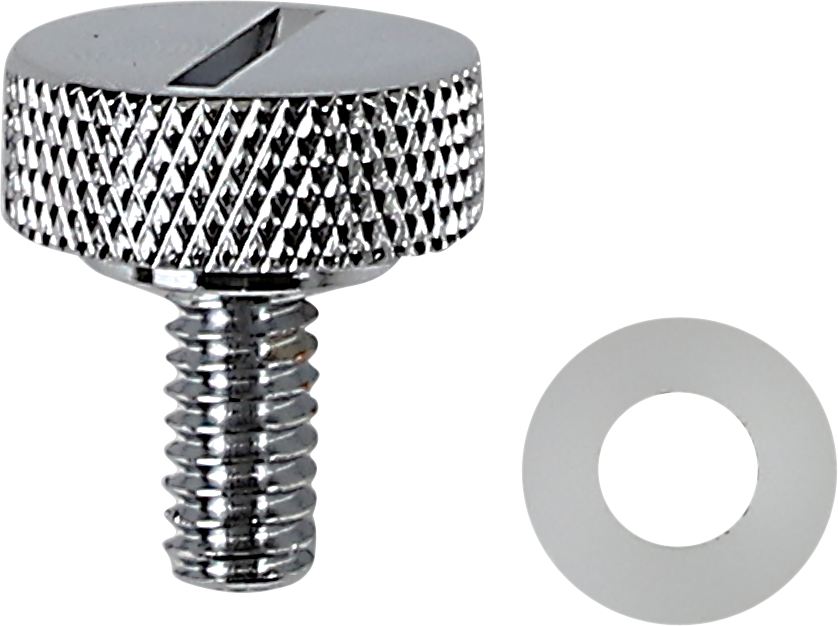 DRAG SPECIALTIES Seat Knob - Slotted - Chrome - 1/4"-20 370297
