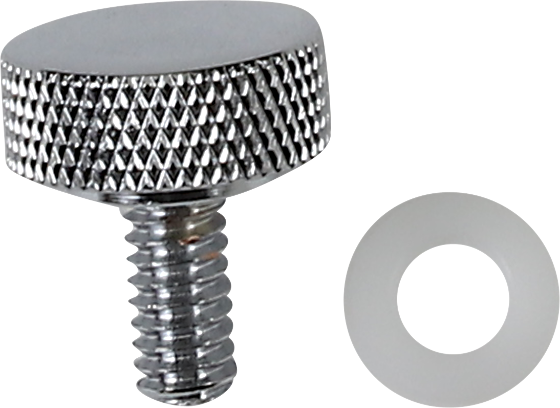 DRAG SPECIALTIES Seat Knob - Smooth - Chrome - 1/4"-20 370282