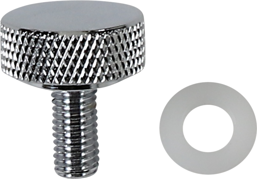 DRAG SPECIALTIES Seat Knob - Smooth - Chrome - 1/4"-28 370280