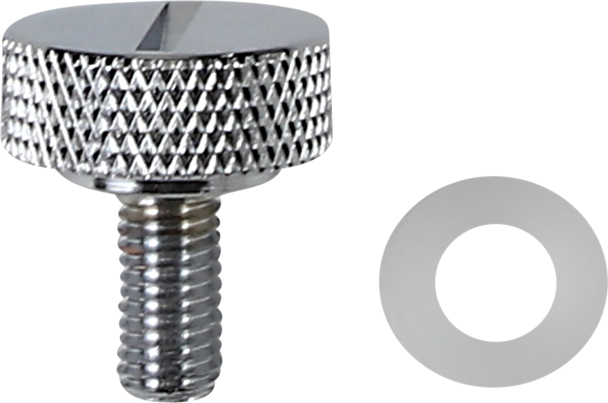 DRAG SPECIALTIES Seat Knob - Slotted - Chrome - 1/4"-28 370295
