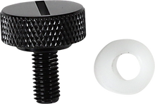 DRAG SPECIALTIES Seat Knob - Slotted - Black - 1/4"-28 370296
