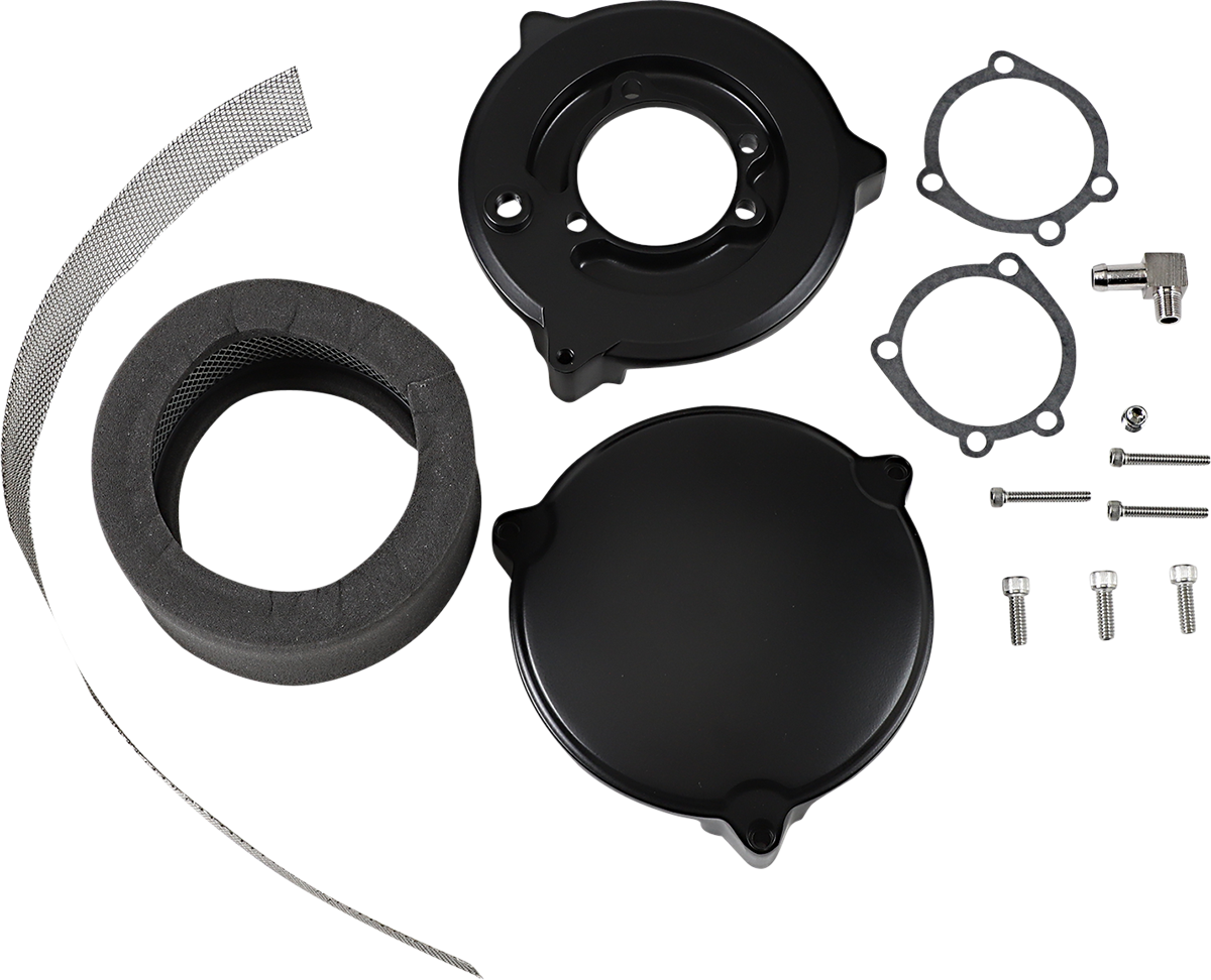 DRAG SPECIALTIES High Performance 6" Dragtron™ II Air Cleaner Kit - Black 121160