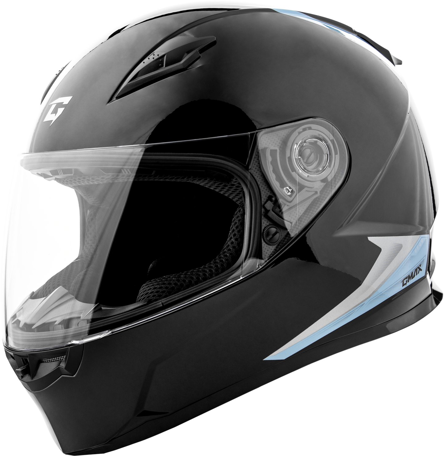 Ff 49 Syth Helmet Black/Silver Blue Md