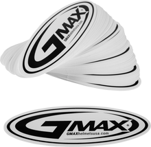 Sticker Gmax Helmets Logo Black/White 5" 100/Pk