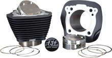 S&S CYCLE Cylinder & Piston Kit - 131" Stroker - Wrinkle Black w/o Highlighted Fins - M8 910-0763