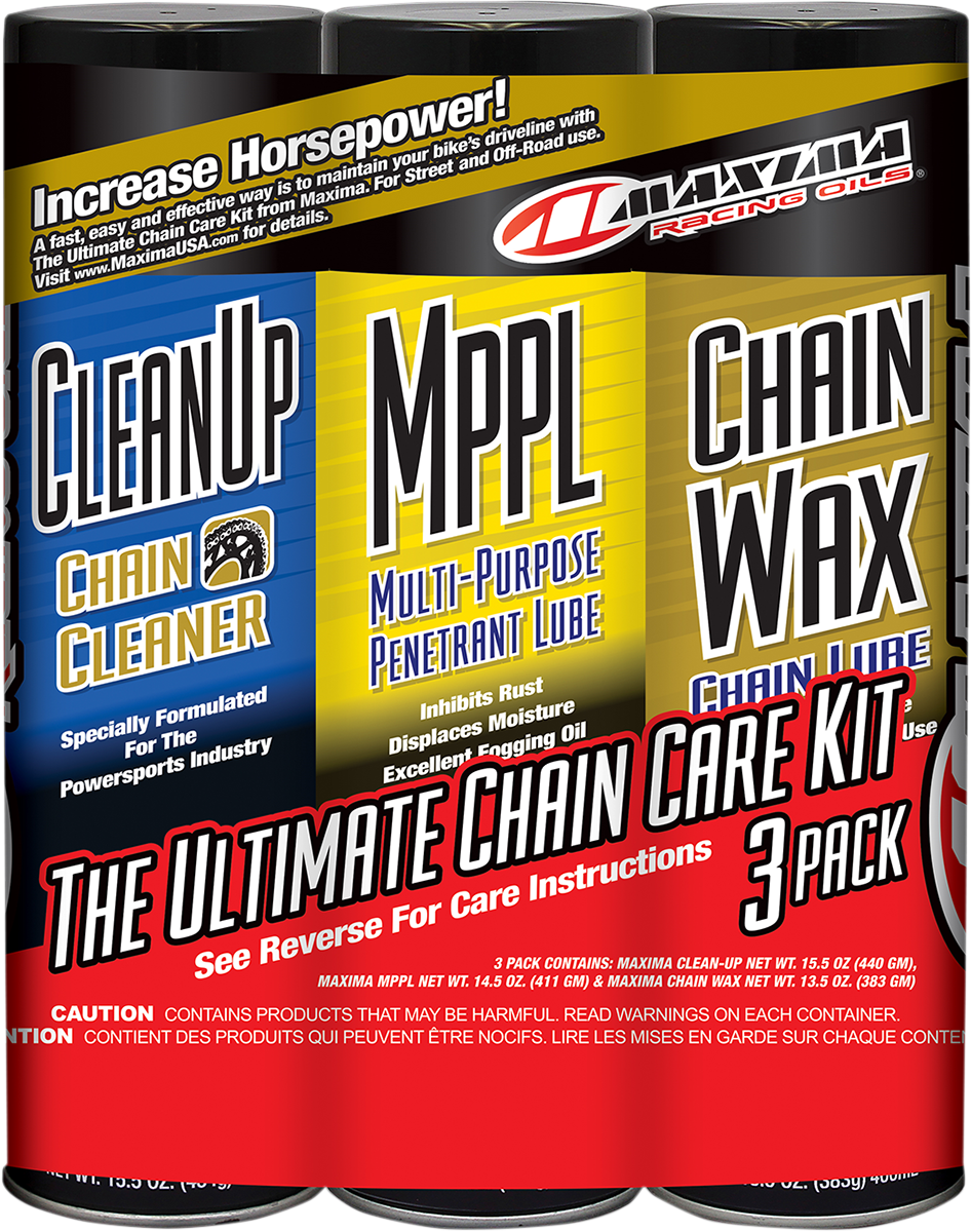 MAXIMA RACING OIL Chain Wax/Care Kit - Aerosol 70-749203