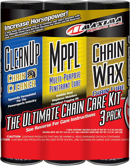 MAXIMA RACING OIL Chain Wax/Care Kit - Aerosol 70-749203
