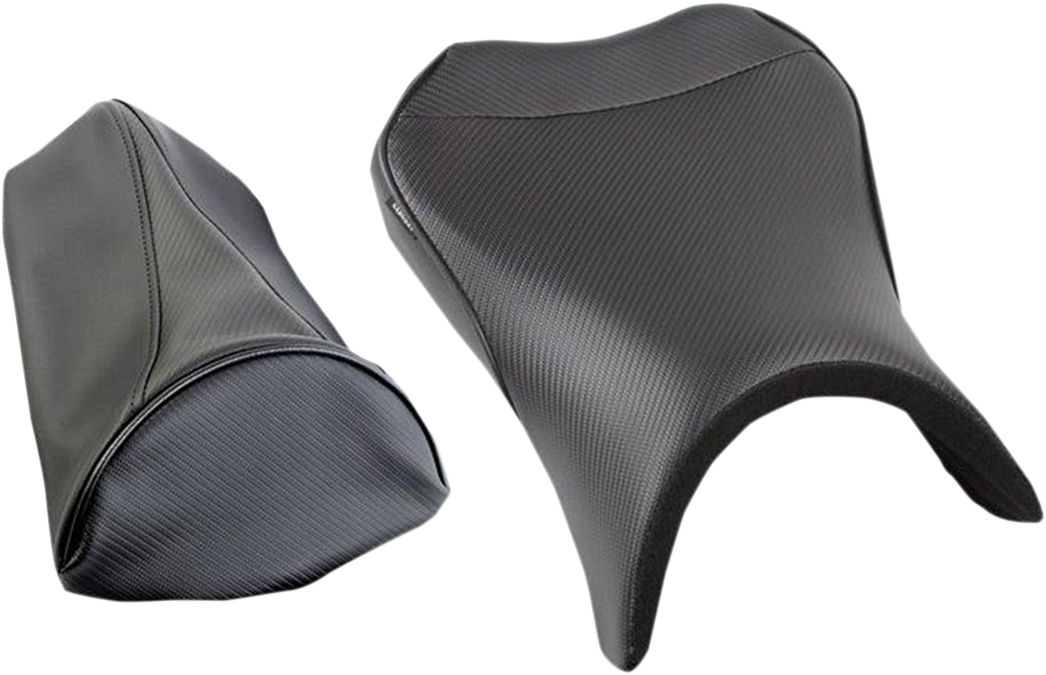 SARGENT World Sport™ Performance Seat - Black - Carbon FX - Regular - with Rear Cover - Ninja 1000 '17-'19 WSP-615K-19